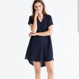 Madewell | Navy Shirt Dress with Pockets, Size XS